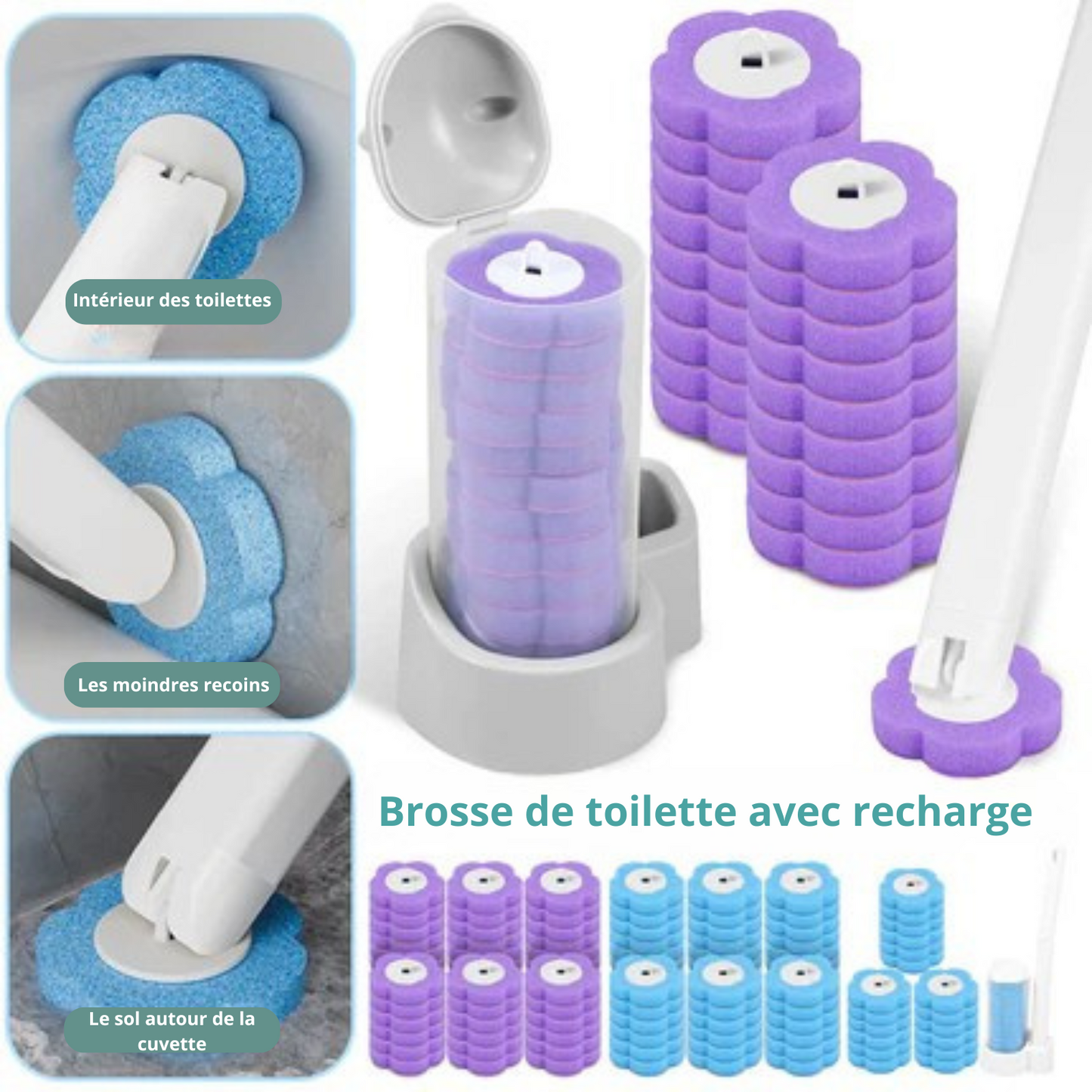 Kit Brosse WC Jetable – Hygiène Maximale & Nettoyage Sans Effort