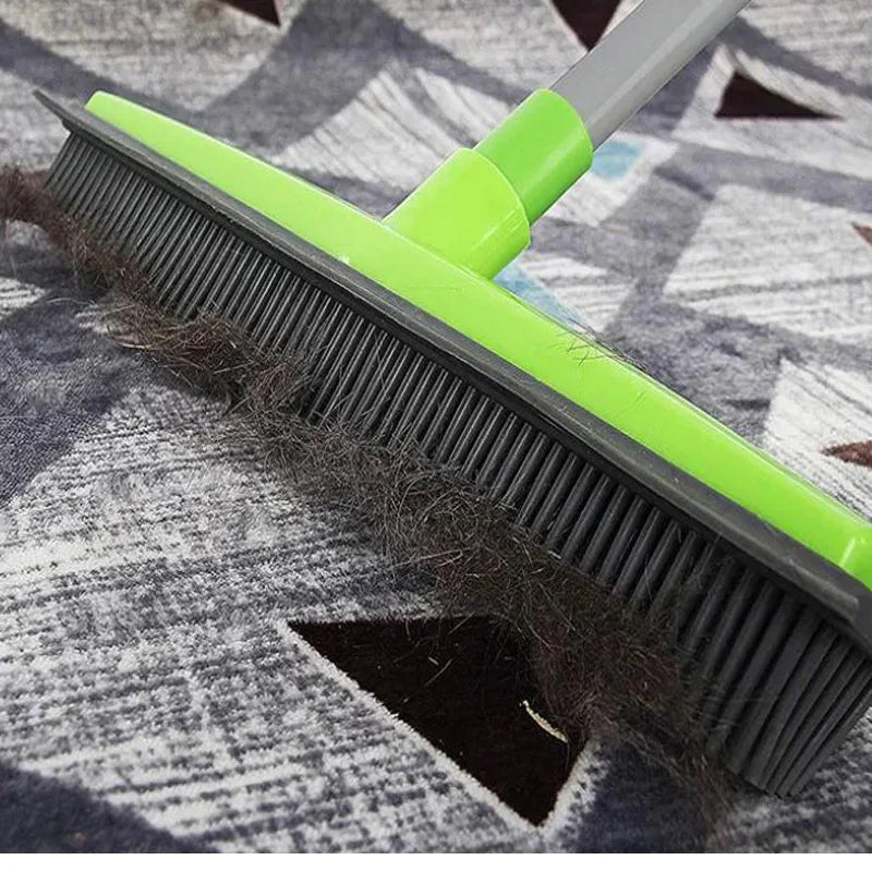 BALAI TÉLESCOPIQUE EN SILICONE POUR NETTOYAGE DE TAPIS