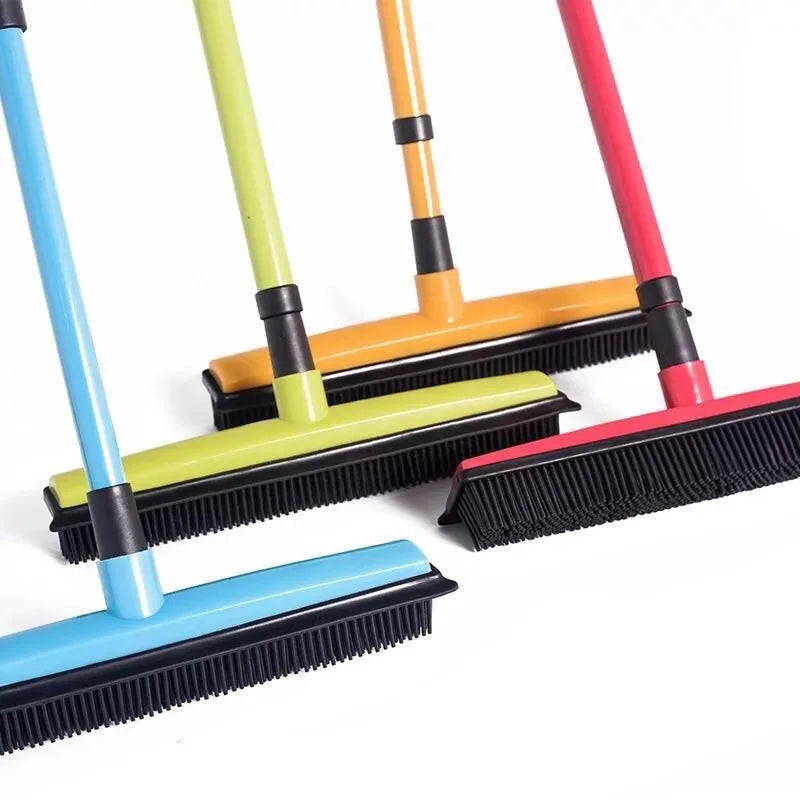 BALAI TÉLESCOPIQUE EN SILICONE POUR NETTOYAGE DE TAPIS