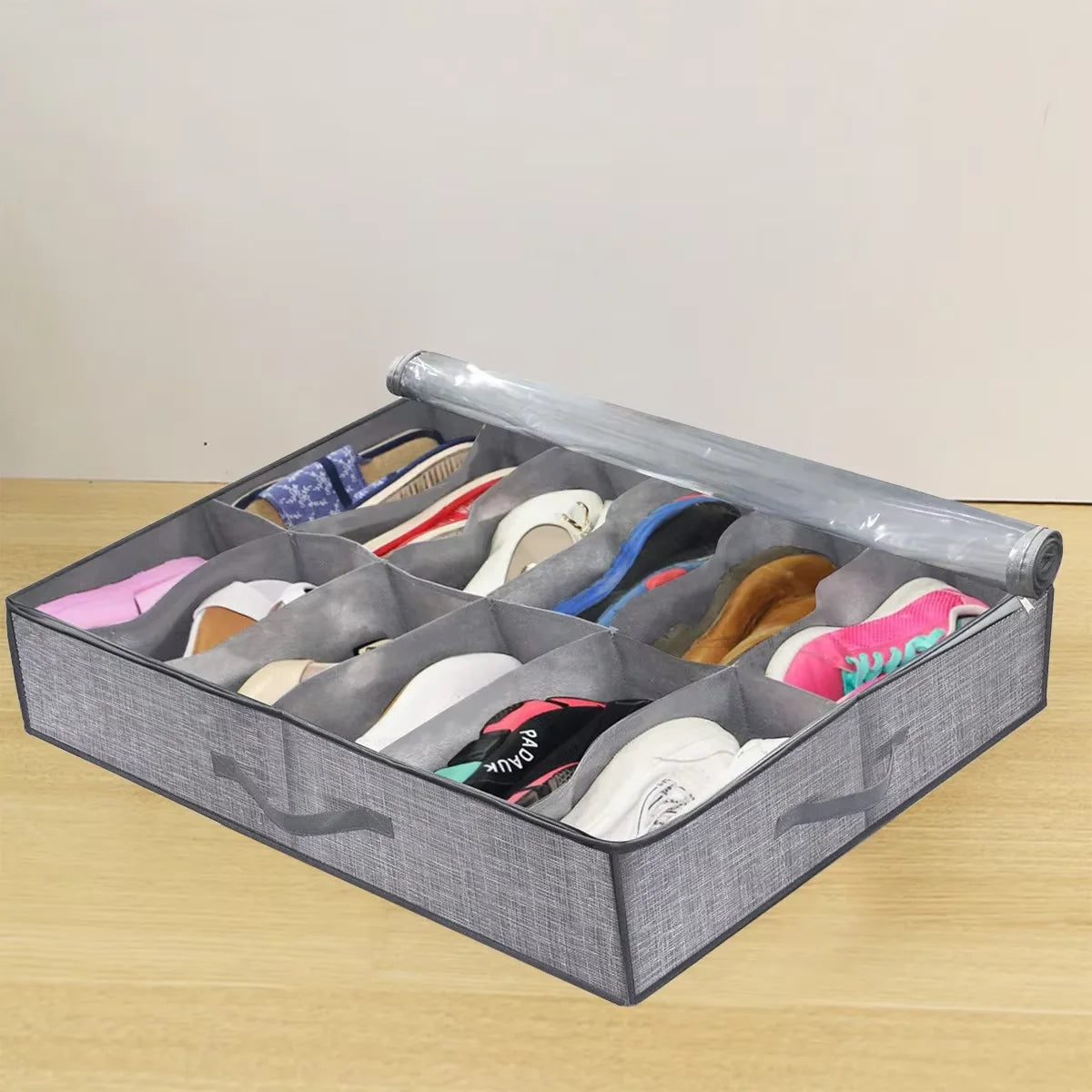 Organisateur de Chaussures Sous le Lit – Jusqu’à 16 Paires