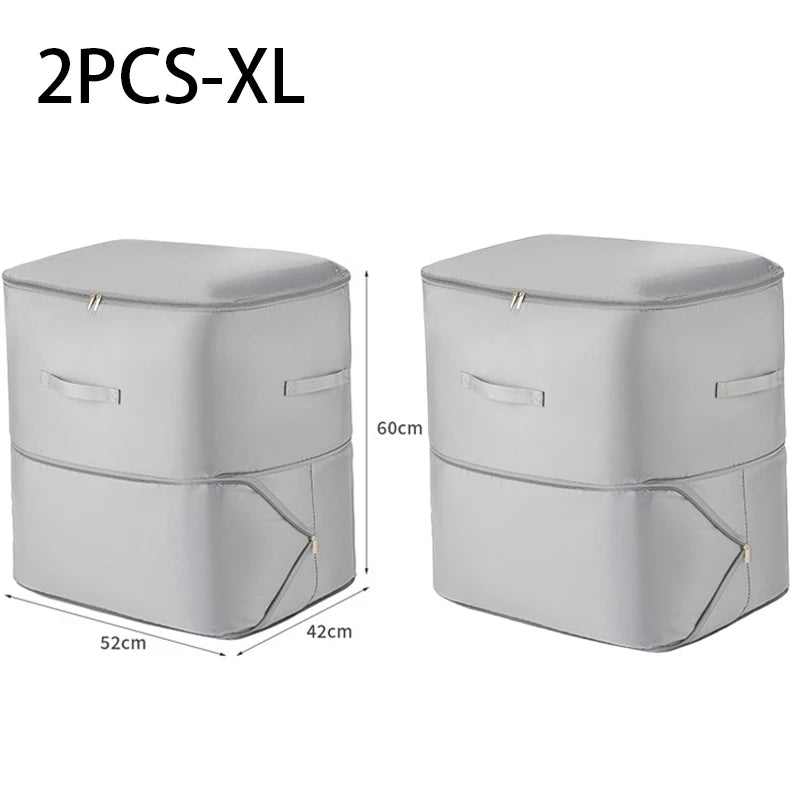 Compression Dustproof Organizer Storage Bag Large Capacity Moisture-proof Clothes Quilt Moving Bag Self Compression Organizer