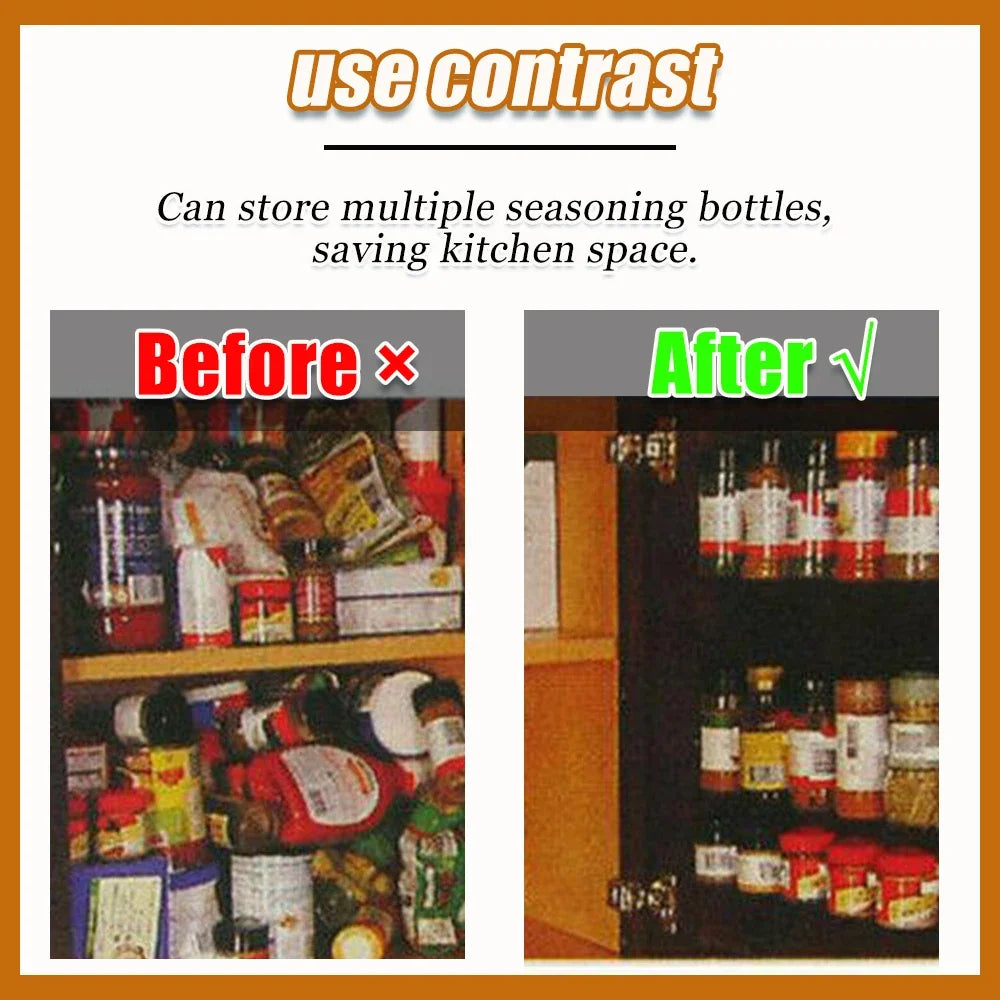 2/4pcs Kitchen Storage Rack Seasoning Jar Storage Rack Simple Bottle Clip Wall Mount Spice Bottle Stand 5 Hole Ingredient Holder