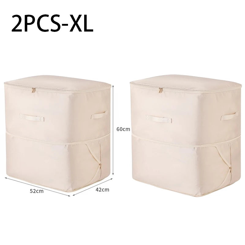 Compression Dustproof Organizer Storage Bag Large Capacity Moisture-proof Clothes Quilt Moving Bag Self Compression Organizer