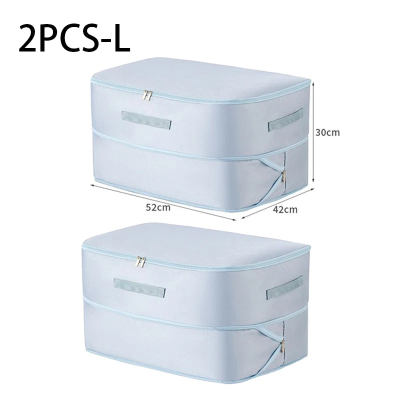 Compression Dustproof Organizer Storage Bag Large Capacity Moisture-proof Clothes Quilt Moving Bag Self Compression Organizer