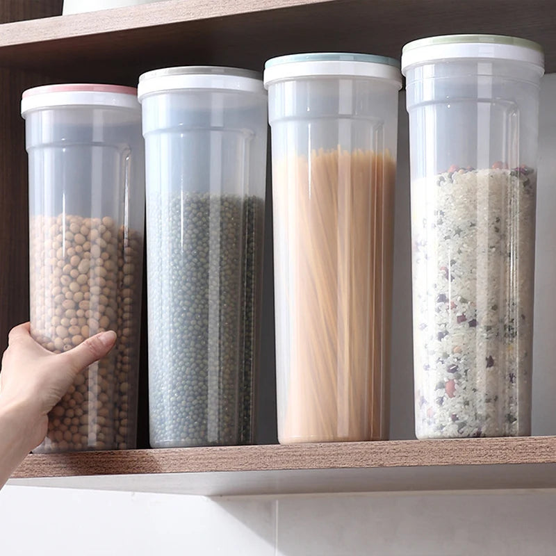 Noodles Storage Container Food Grade Plastic Airtight Kitchen Organizer Multi Compartment Sealed Can Pantry Dry Food Supplies