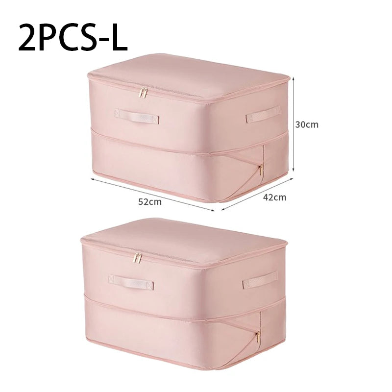Compression Dustproof Organizer Storage Bag Large Capacity Moisture-proof Clothes Quilt Moving Bag Self Compression Organizer