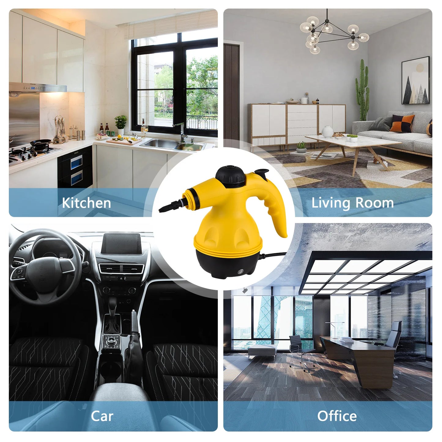 Steam Cleaner 1050W, High Temperature Steam Cleaner, Suitable for Cleanable Areas Such as Kitchens, Bathrooms, Sofas, Bedrooms