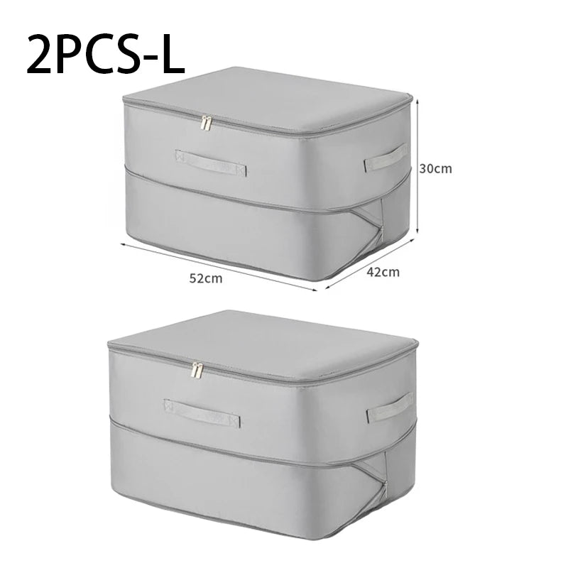 Compression Dustproof Organizer Storage Bag Large Capacity Moisture-proof Clothes Quilt Moving Bag Self Compression Organizer