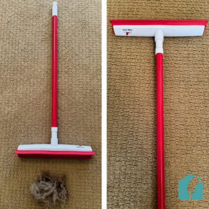 BALAI  TÉLESCOPIQUE EN SILICONE POUR NETTOYAGE DE TAPIS