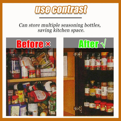 2/4pcs Kitchen Storage Rack Seasoning Jar Storage Rack Simple Bottle Clip Wall Mount Spice Bottle Stand 5 Hole Ingredient Holder