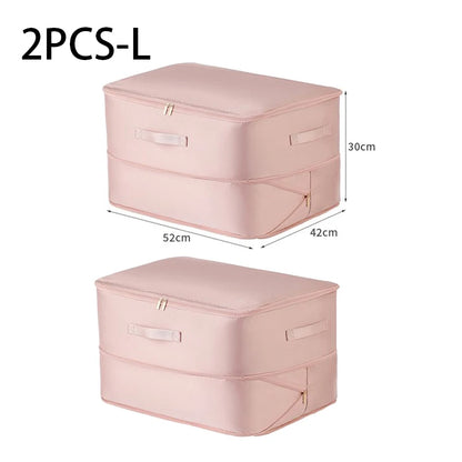 Compression Dustproof Organizer Storage Bag Large Capacity Moisture-proof Clothes Quilt Moving Bag Self Compression Organizer