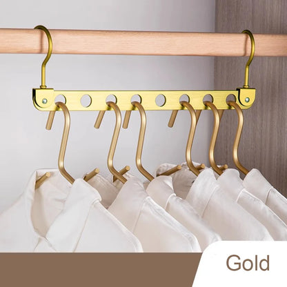 8 Holes Storage Rack for Clothes Hanger Organizer Foldable Rotatable Magic Metal Hangers Storage Rack Wardrobe Space Saver Hook