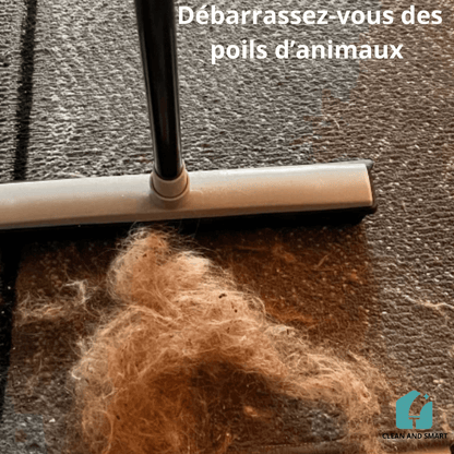 BALAI TÉLESCOPIQUE EN SILICONE POUR NETTOYAGE DE TAPIS - CLEAN AND SMART