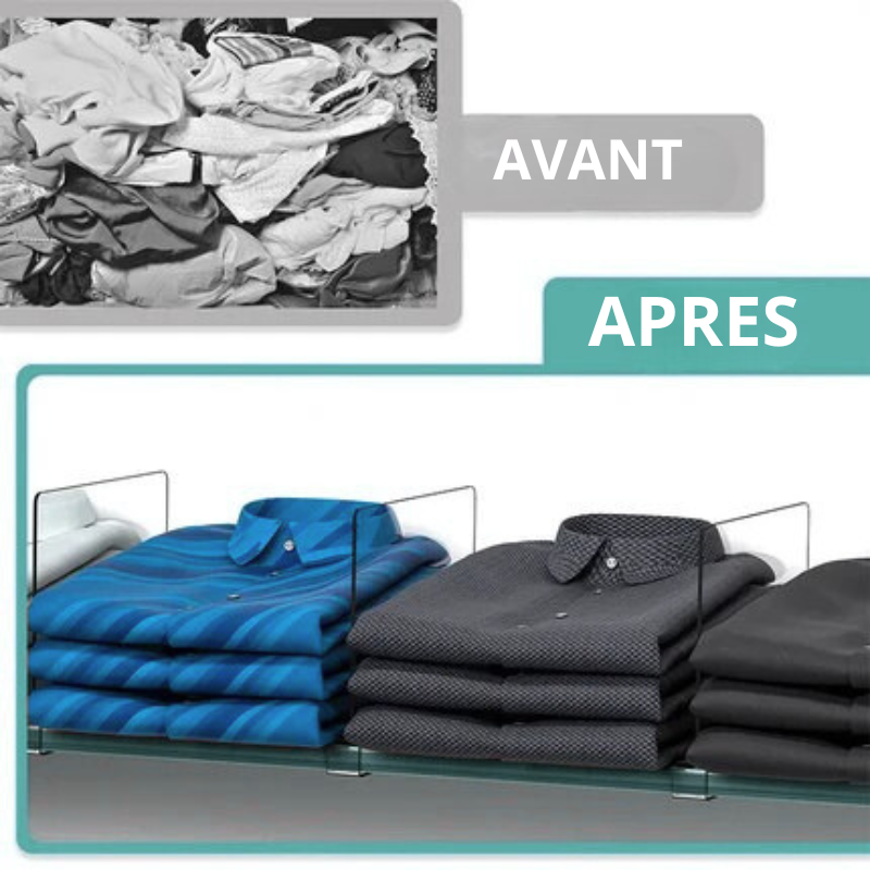 Séparateurs de Placard Acrylique – Organisation Claire & Durable