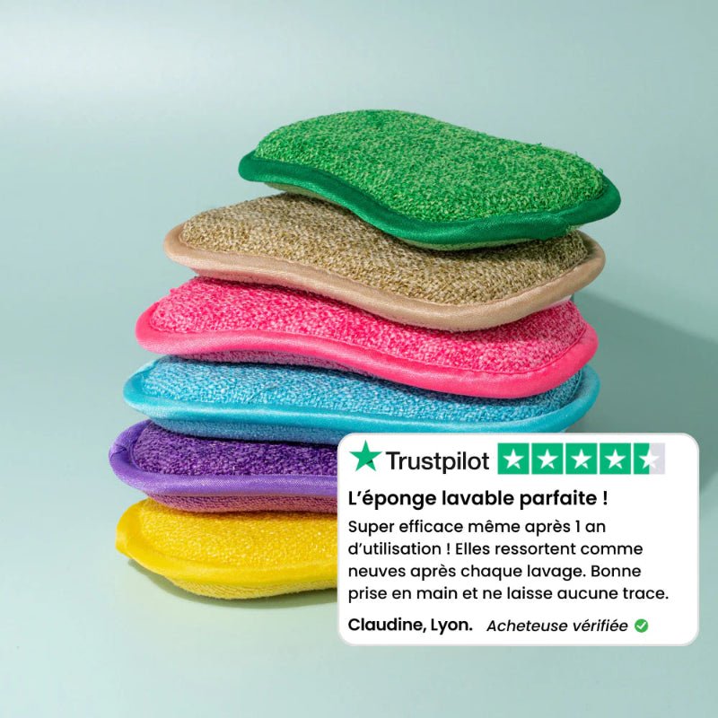 ÉPONGE RÉUTILISABLE - LAVABLE EN MACHINE - CLEAN AND SMART