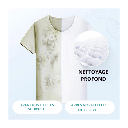 FEUILLE DE LESSIVE HYDROSOLUBLE - CLEAN AND SMART