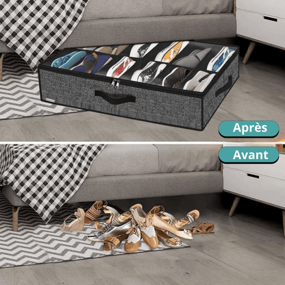 Organisateur de Chaussures Sous le Lit – Jusqu’à 16 Paires - CLEAN AND SMART