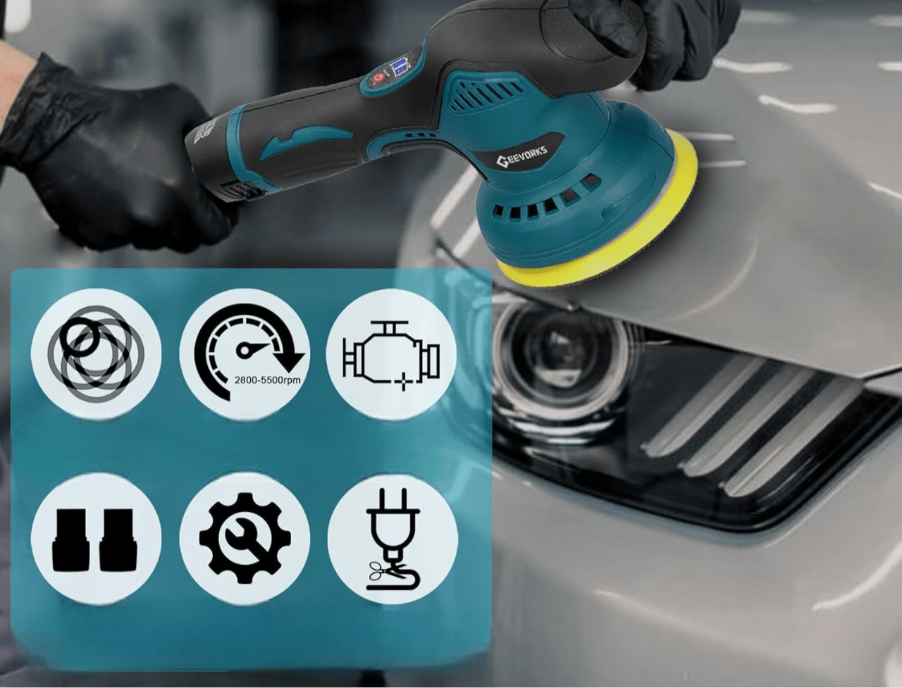 Ponceuse Voiture Professionnelle - CLEAN AND SMART