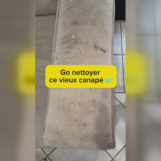 Démonstration nettoyeur vapeur sur canapé